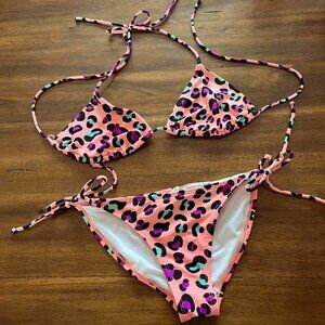 OP Y2K Leopard Print Bikini Low Rise